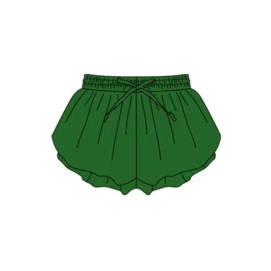 Pre order solid dark green active athletic butterfly shorts