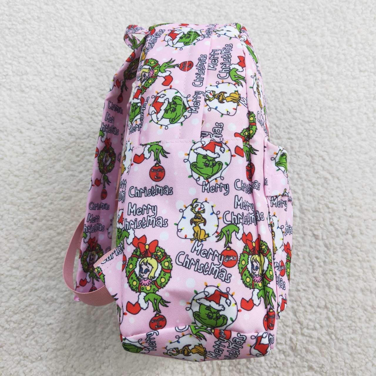 BA0148   merry christmas pink backpack