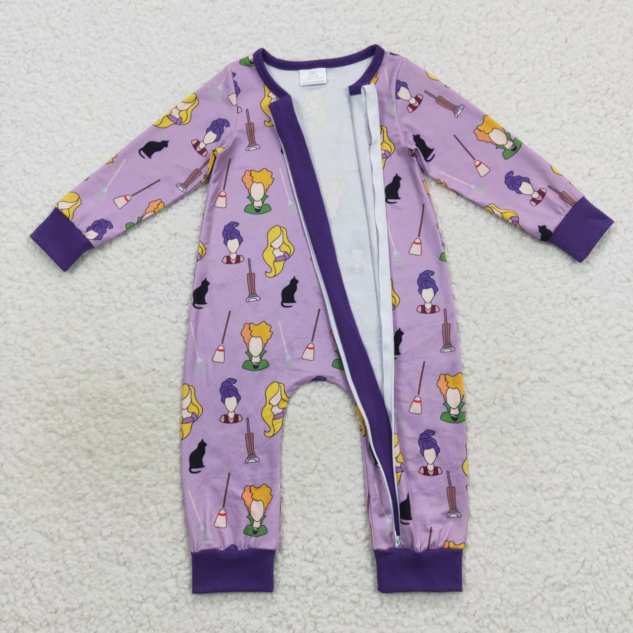 LR0514 Halloween Purple Long Sleeve Jumpsuit