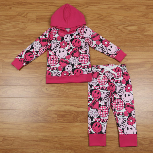 hoy pink howdy cowgirl valentine's day hoodie outfit