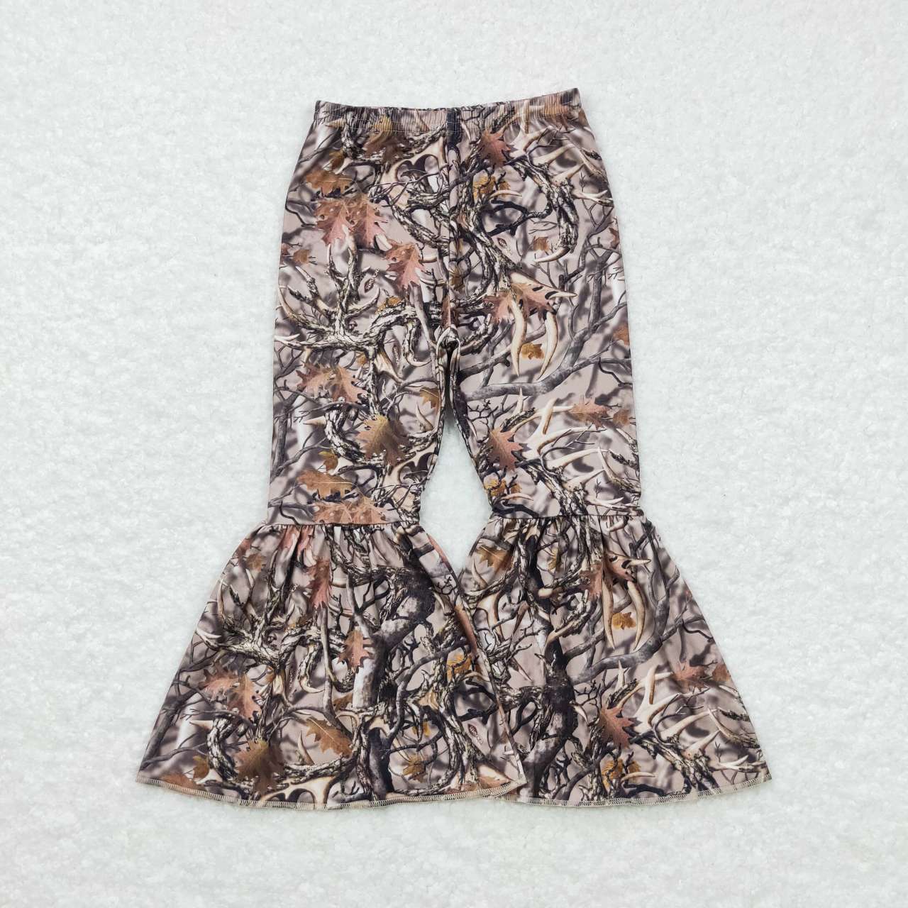 GT0334 Elk Brown Zip Hooded Long Sleeve Top+P0309 branch camouflage trousers