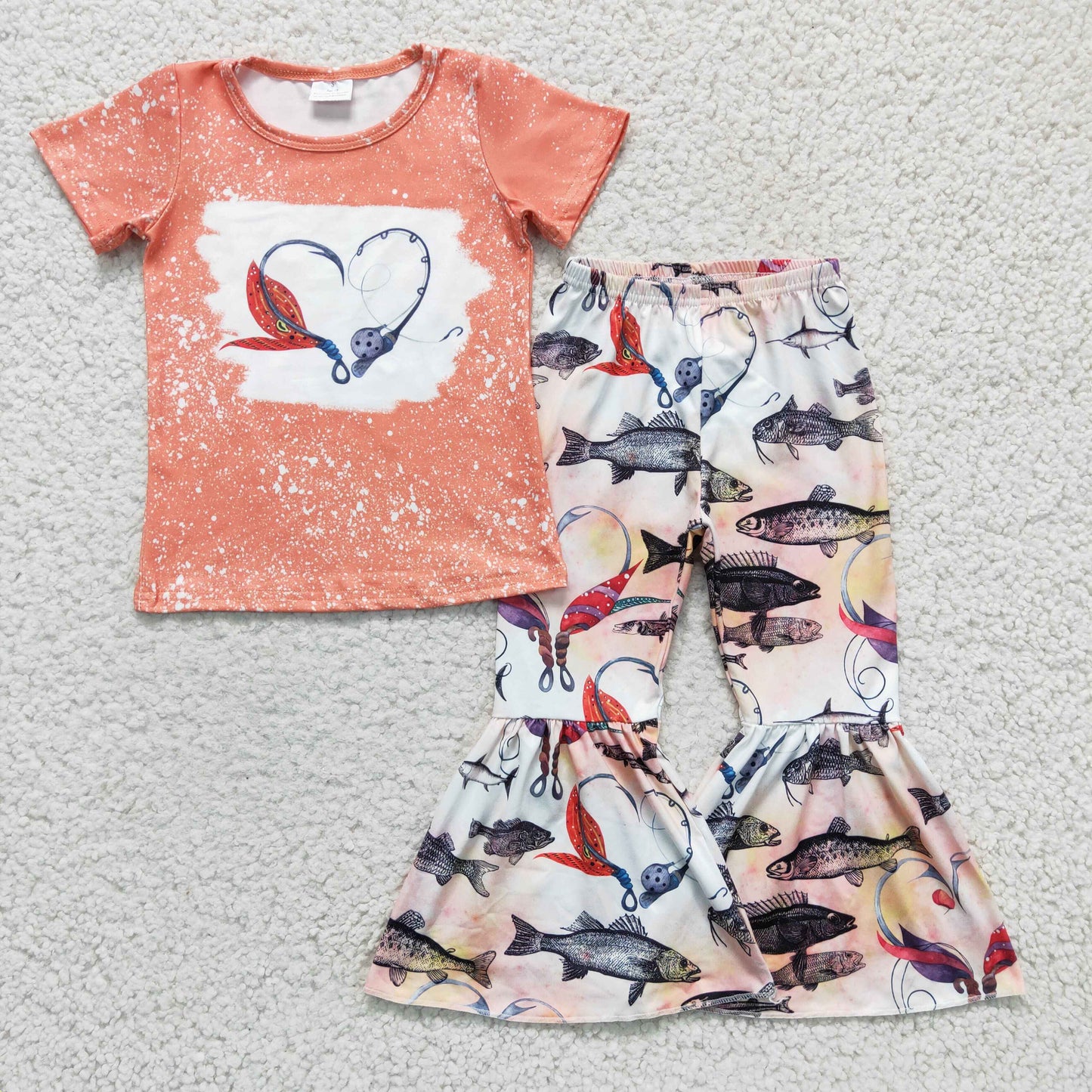 girl valentine clothing fish hook heart GSPO0258