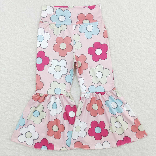 P0361 Colorful floral light-colored trousers