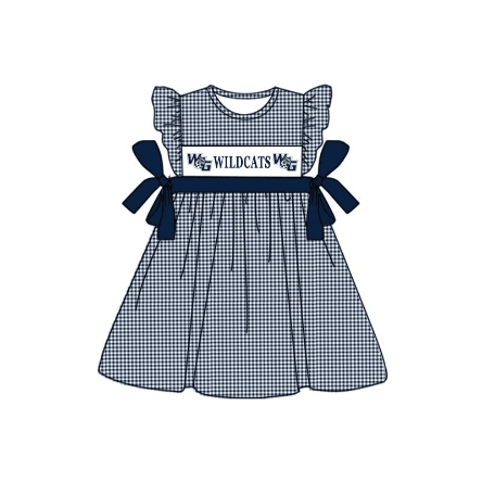 Custom wildcats baby girl dress MOQ3