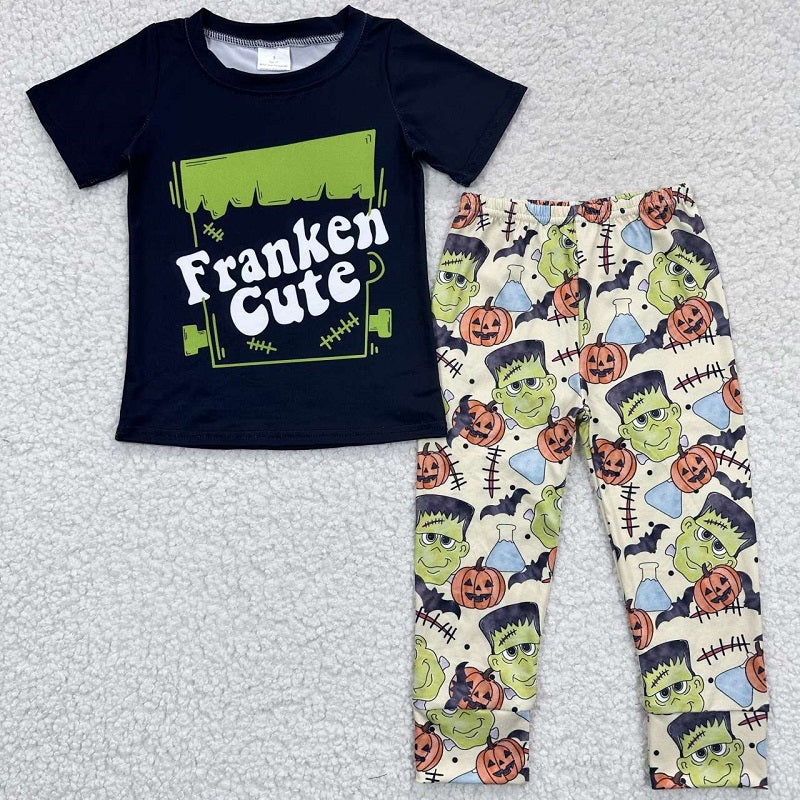 BSPO0129 black top +pumpkin pants BT0248+P0168