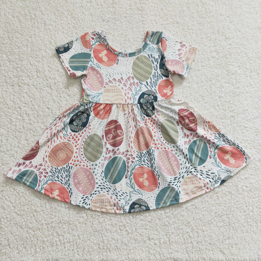 short sleeve easter egg twirl dress
