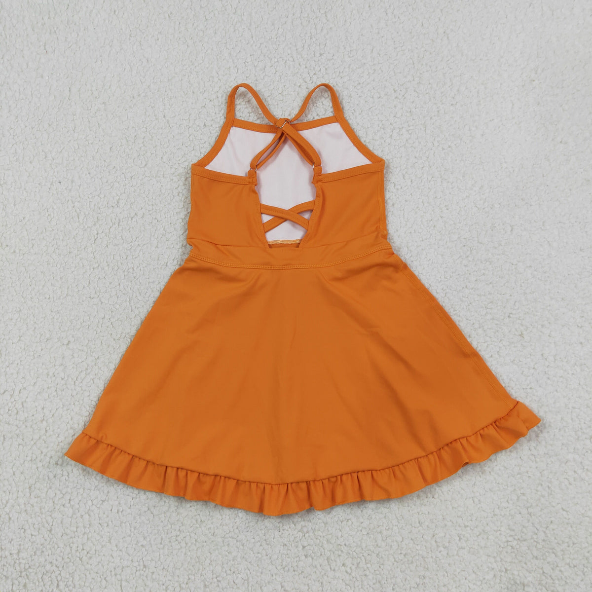 solid orange athletic skort dress