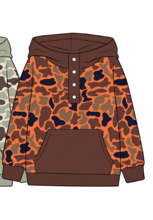 Custom order moq 5 Alissa kids camo hoodie