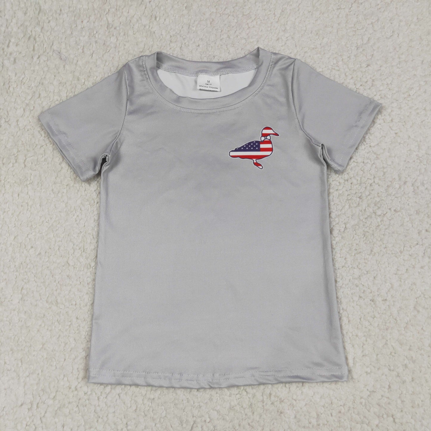 flag duck print tee patriotic boys top