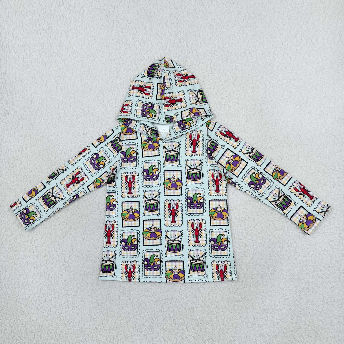 mardi gras boys top hooded