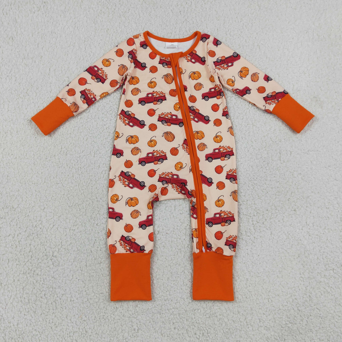LR3234 unisex child pumpkin truck sleeper pj