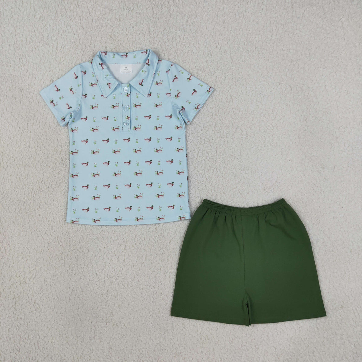 duck polo shorts set boys clothing
