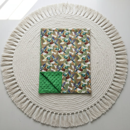 soft camo duck print baby blanket