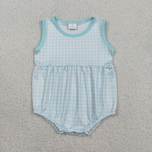 sleeveless gingham bubble