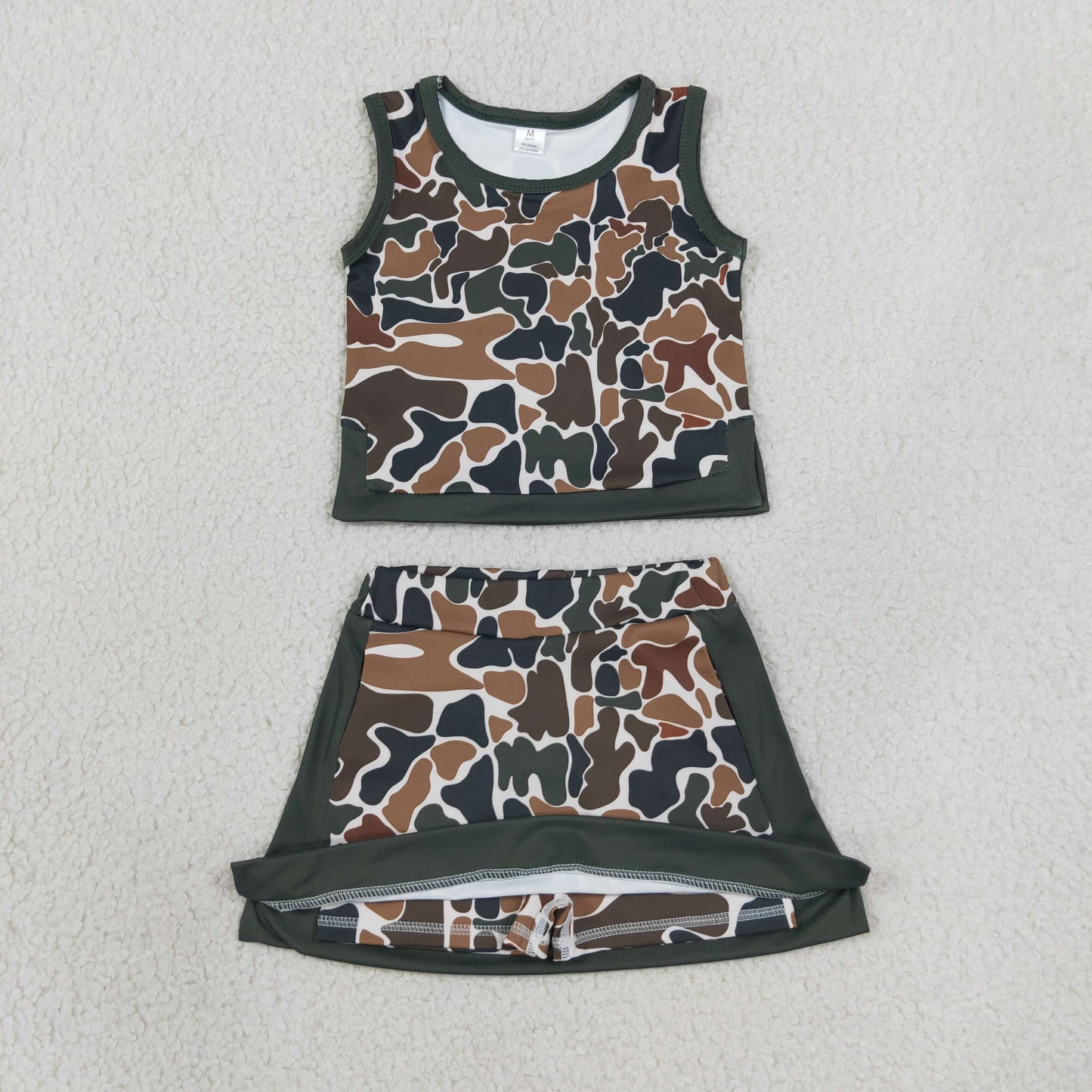 sleeveless camo skort set girls clothing