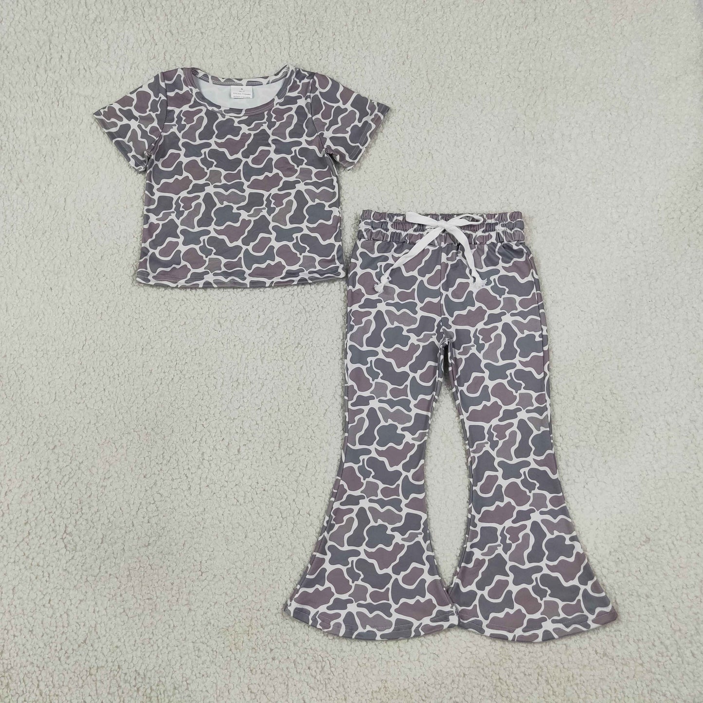 short sleeve camo belle pants set