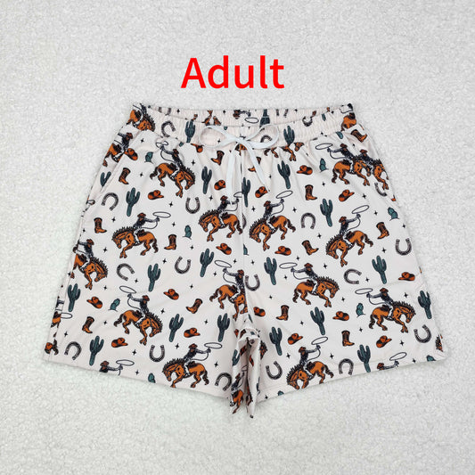S0460 Adult male horseback riding cactus cowboy hat boots swimming trunks