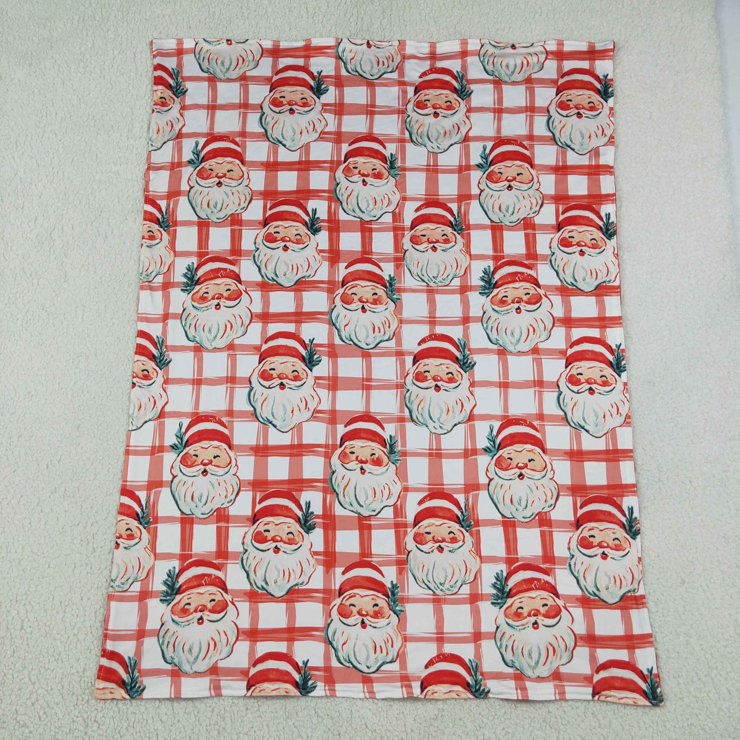 santa print baby blanket