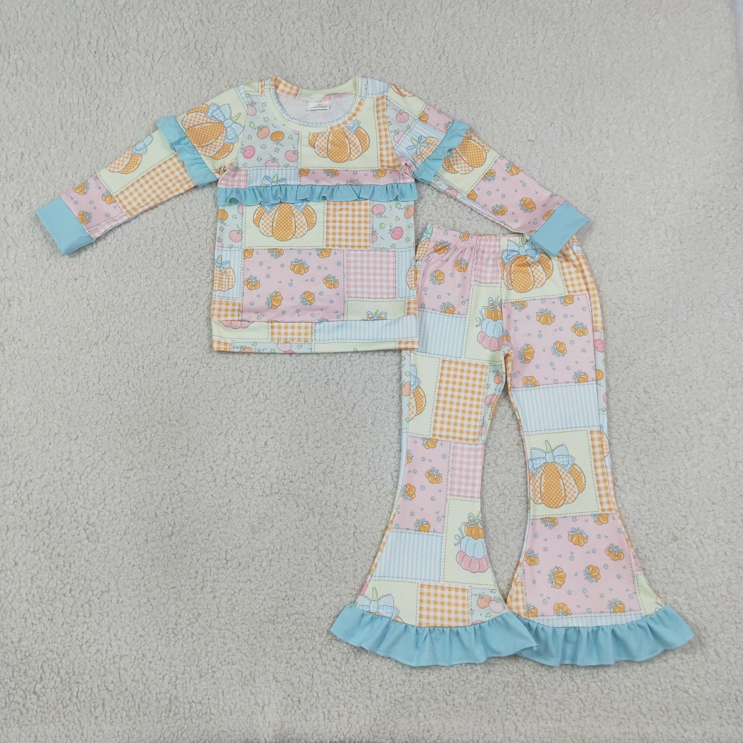 long sleeve pumpkin patchwork belle outfit