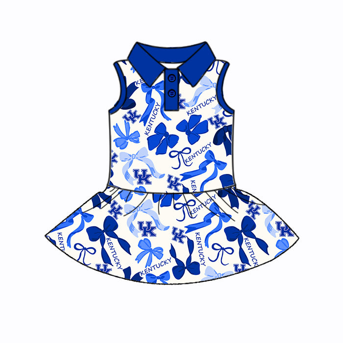 Custom match baby girls UK Bow print dress D 6.25