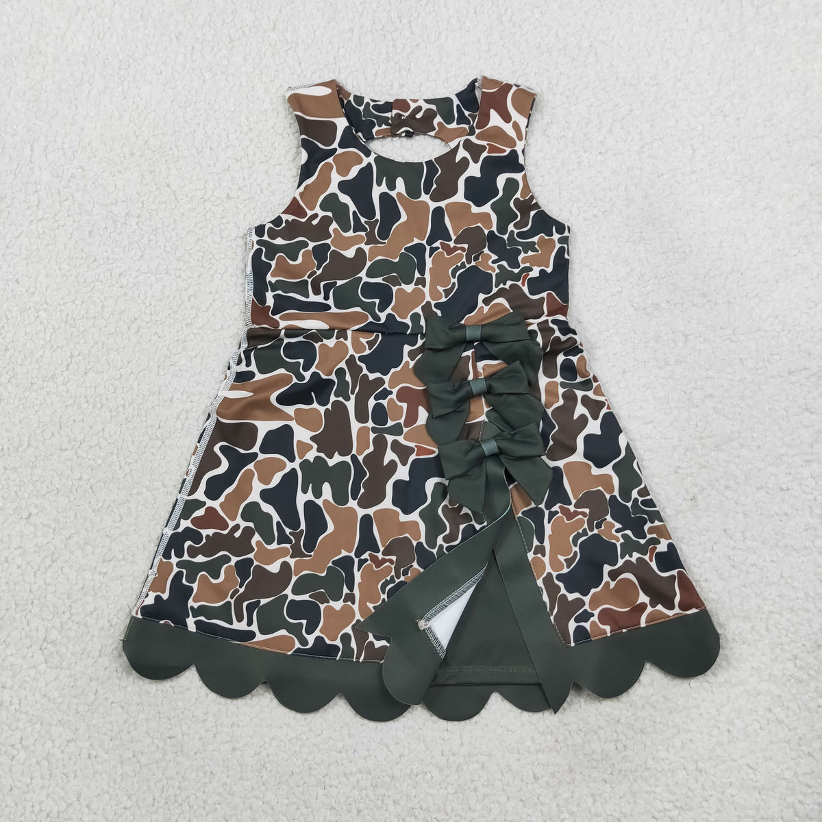camo athletic scallop dress kids clothing