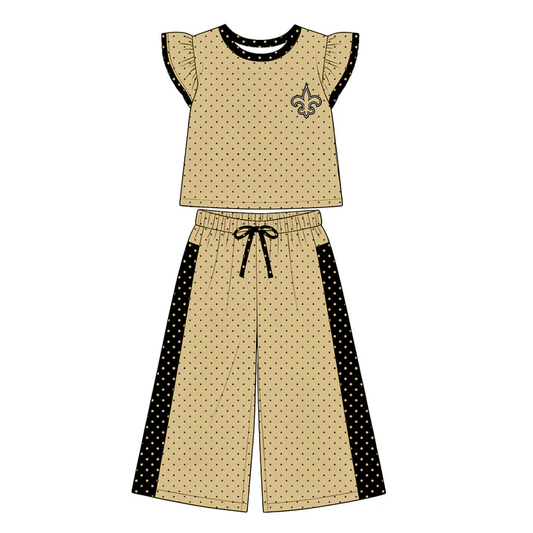 Custom order MOQ 5 PCS CUSTOM STYLE TEAM DOTS GIRLS SET