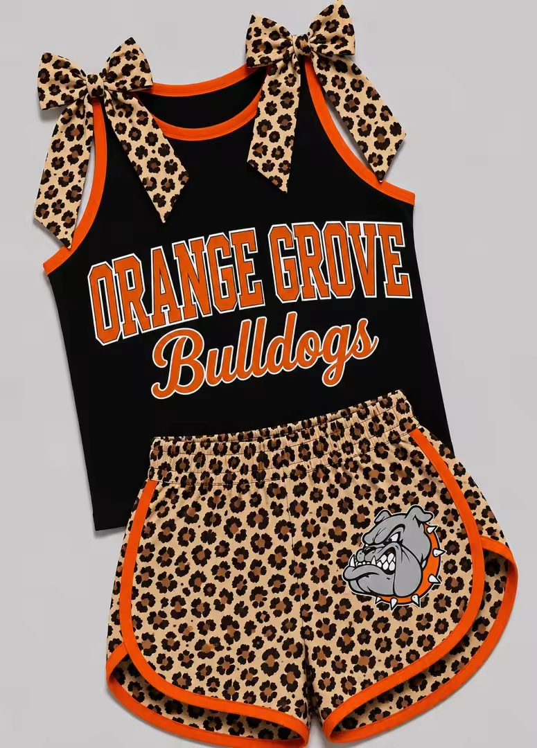 Custom order MOQ 5 Rashae team bow shorts set