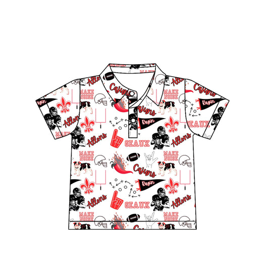 Custom order MOQ 5 Hallie boy football polo shirt