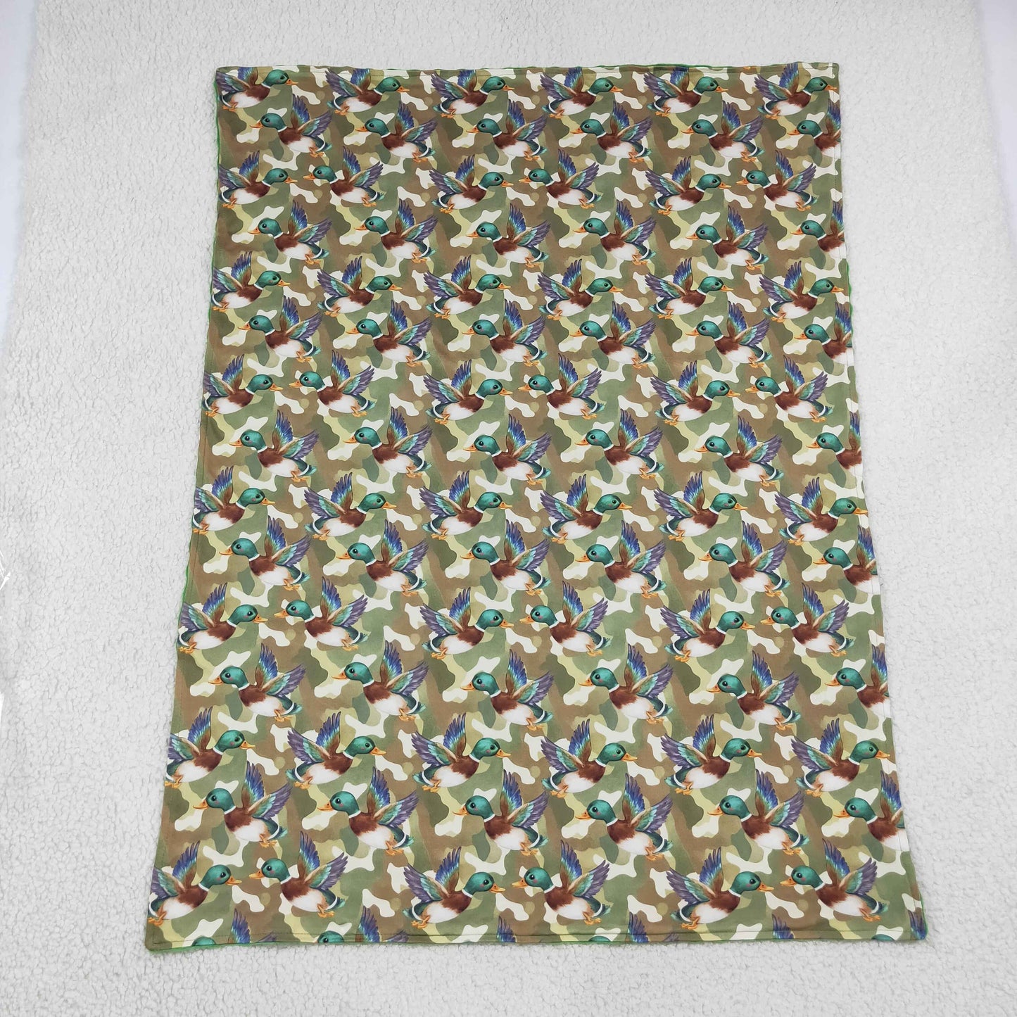 soft camo duck print baby blanket