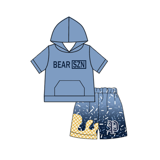 Custom order Alexis team bear hoodie shorts set