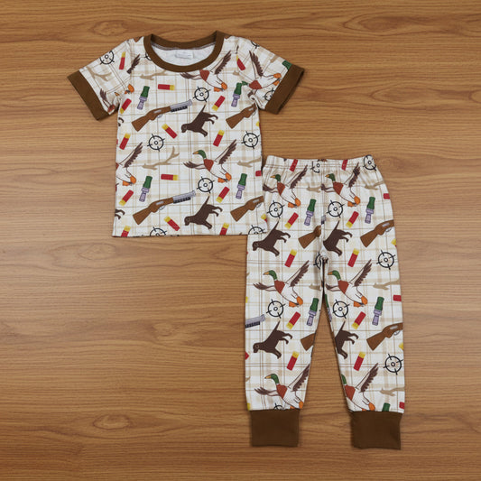 kids two pieces hunting pajamas