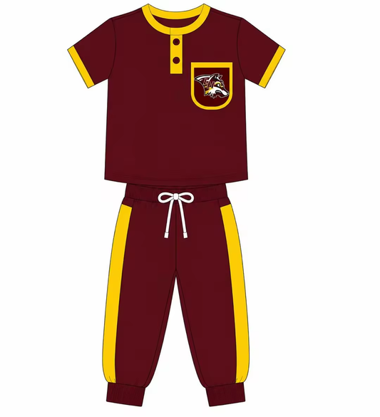 Custom order MOQ 5 Tiffany school team boy pants set outfit
