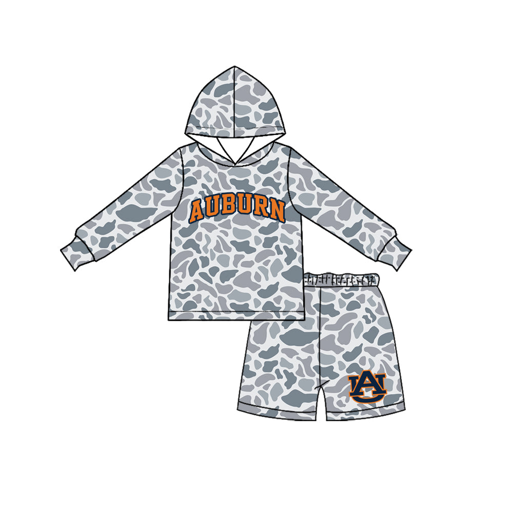 Custom order MOQ 5 long sleeve camo hooded team outfit