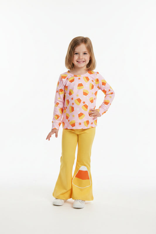 Halloween candy print belle outfit