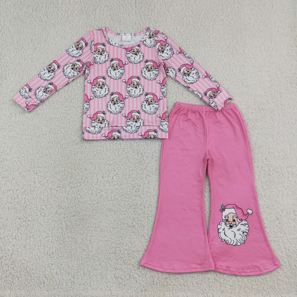 pink santa belle set Christmas girl outfit