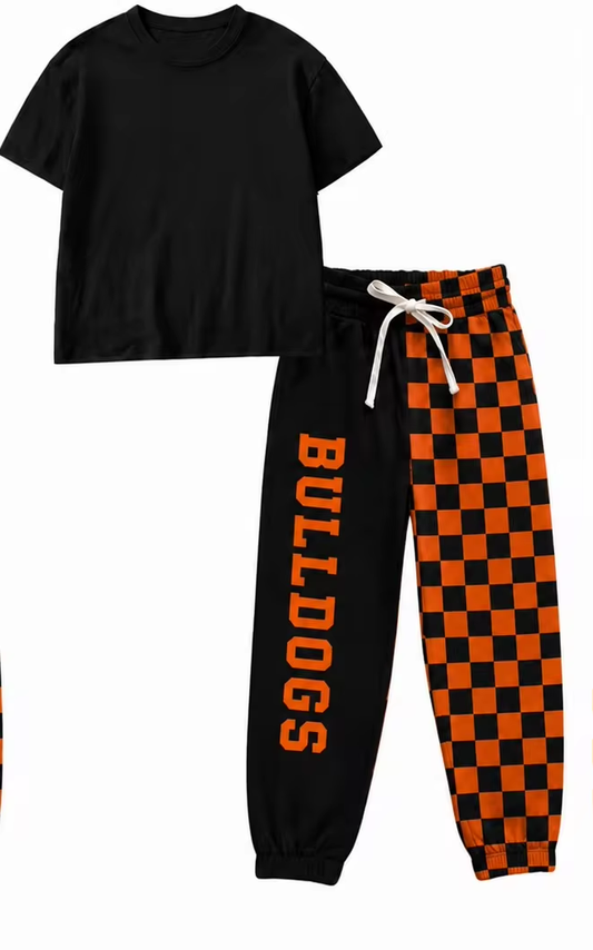 Custom order MOQ 3 bulldogs boys pants outfit