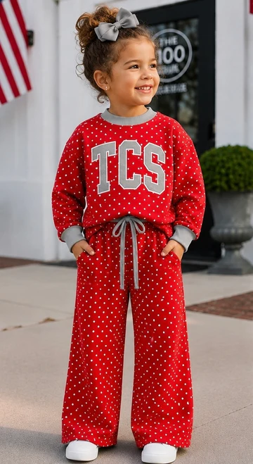 MOQ 5 TAT 6-8weeks 95%cotton 5%spandex school team girls outfit