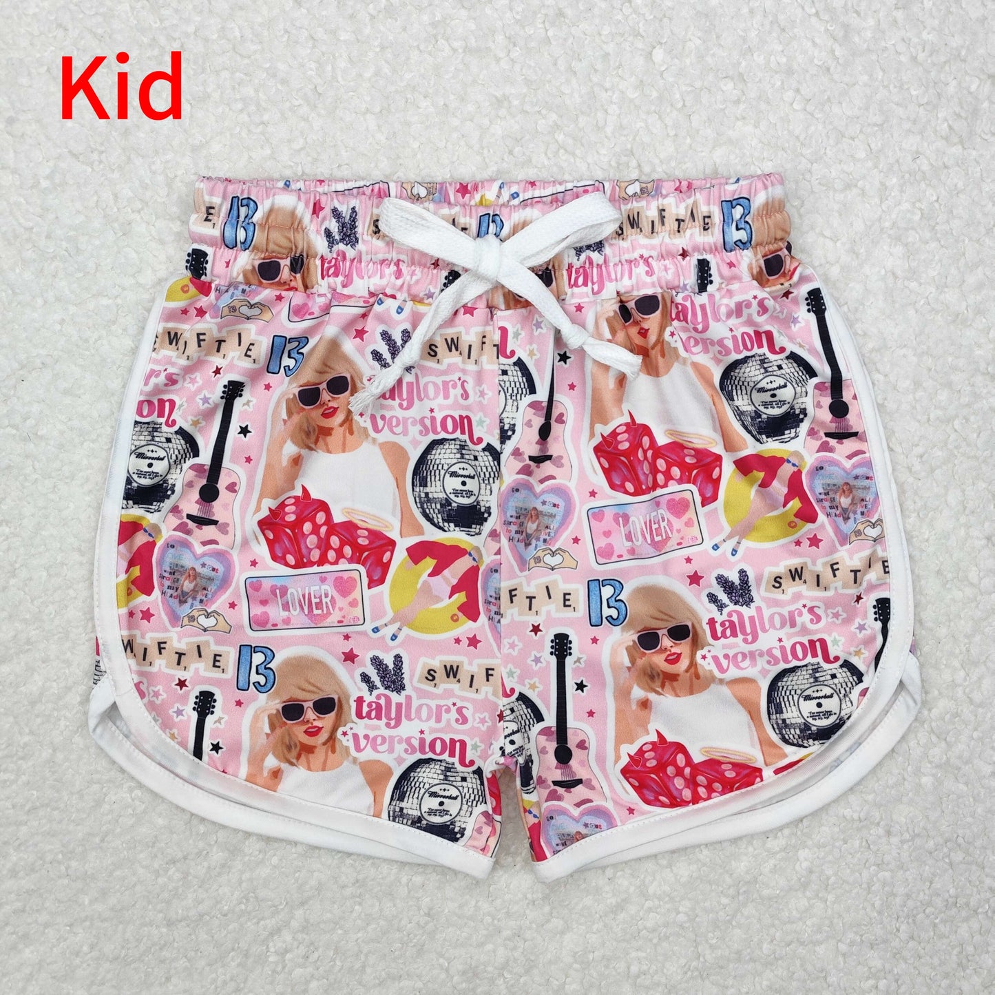 SS0418 Baby Girls Pink Singer Lover Shorts Bottoms
