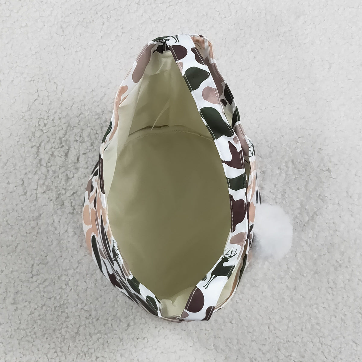 hunting camo with bunny pattern easter baseket bag