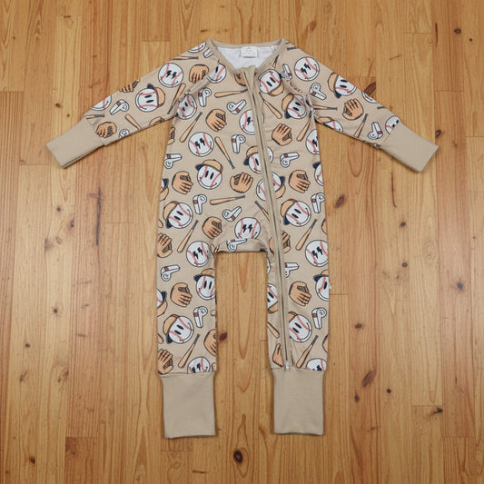 baseball pajamas zippy