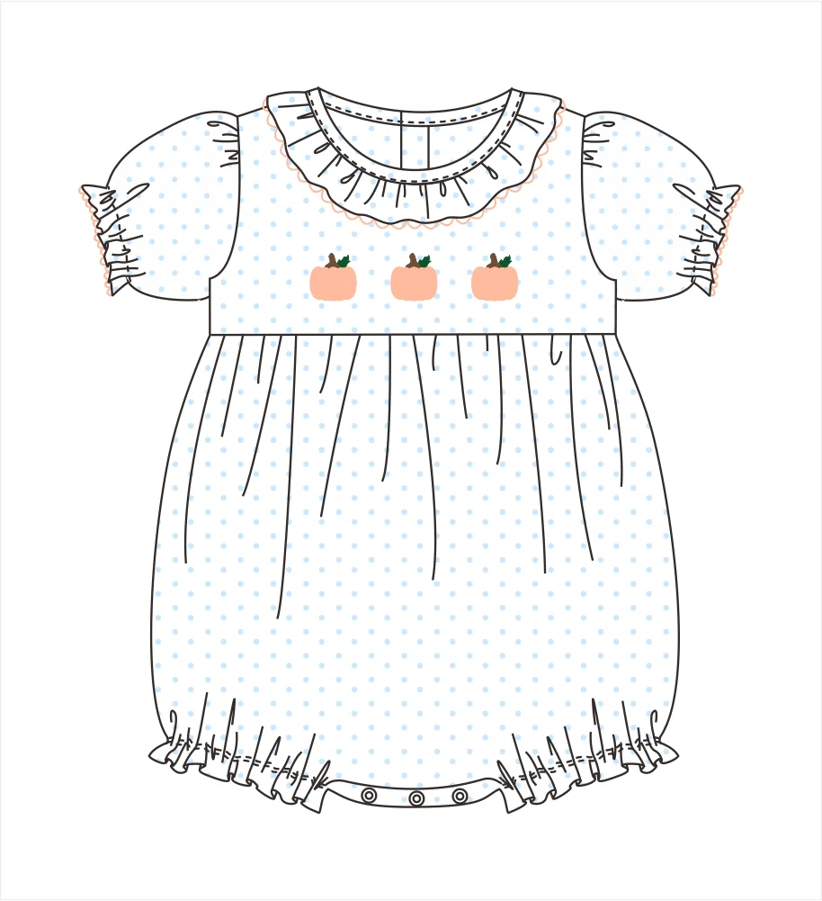 Custom order MOQ 3 Loops Stitch Pumpkins Girl Bubble