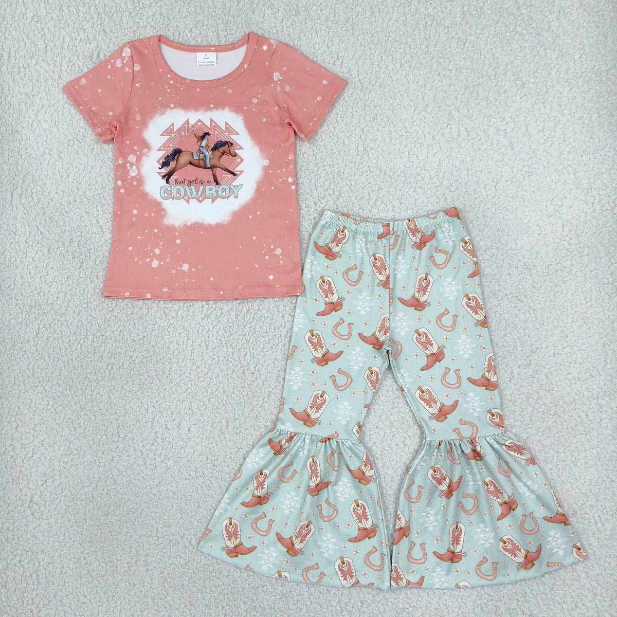 cowboy bell bottom outfit girls clothing
