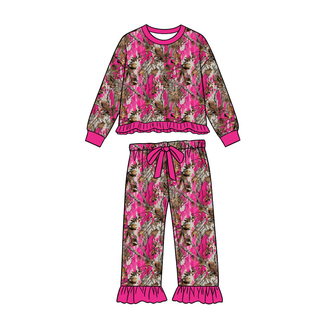 Pre order kids sibling camo mallard outfit