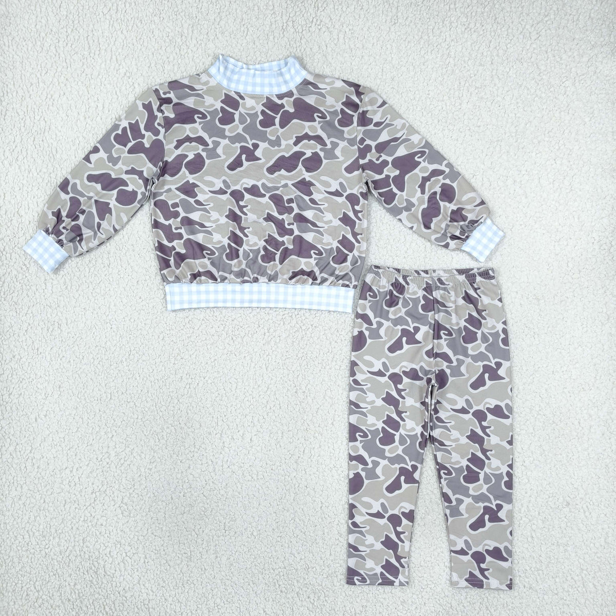 mock neck camo pants set boys outfit