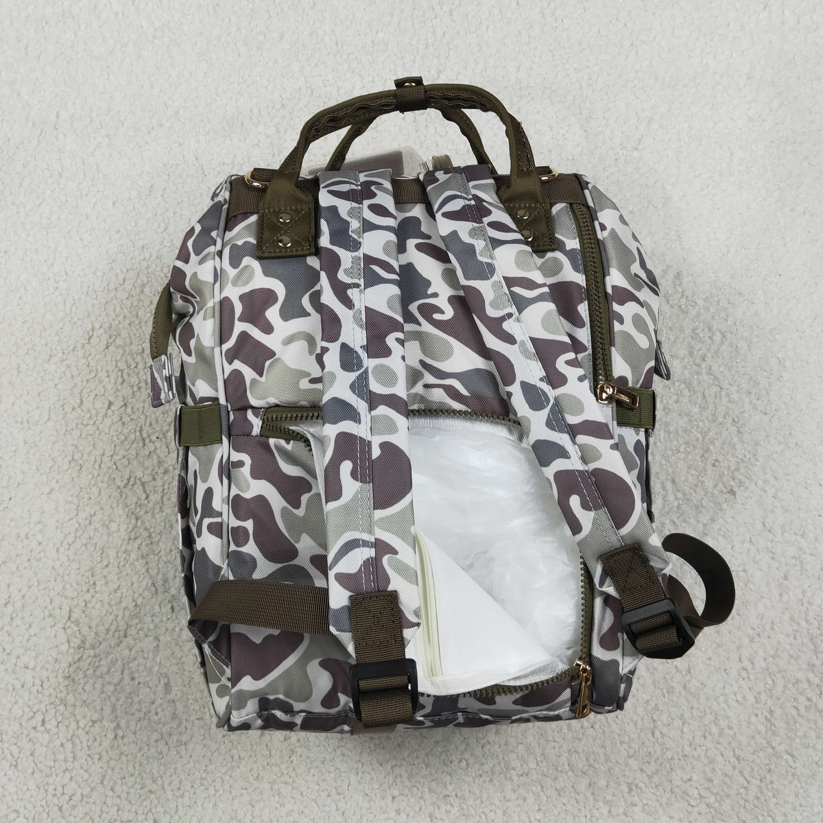 camo diaper backpack for kids