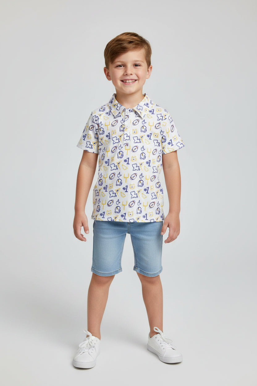 football team boys polo t-shirt