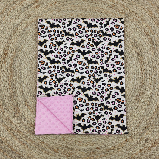 bat leopard blanket for Halloween