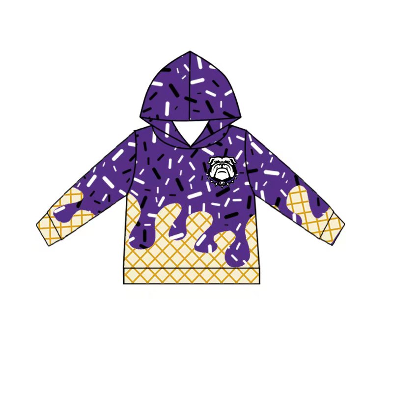 Custom order Alexis  team purple dog L/L hoodie