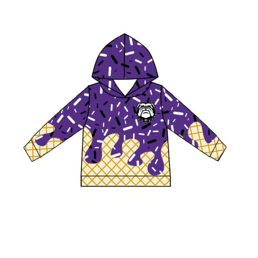 Custom order Alexis  team bulldog ADULT L/L hoodie