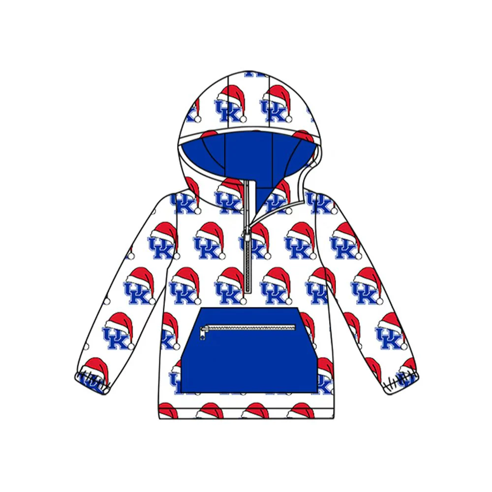 Custom Baby Kids UK Team Team Christmas Zip Hooded Pullovers Tops D 8.13